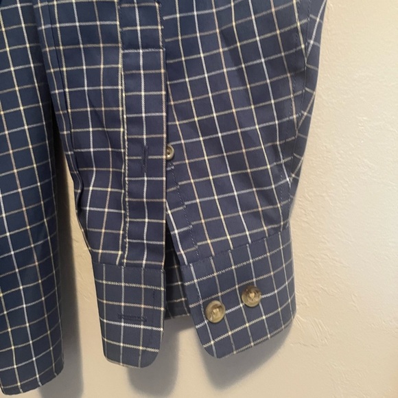 L.L. Bean Men's Navy Plaid Button Down Shirt Wrinkle Resistant 100% Cotton XL - Picture 7 of 15